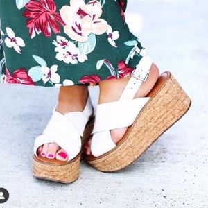 Franco sarto cork platform sandal